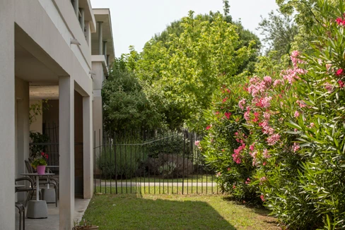 Les jardins arborés de l'EHPAD la Cyprière près de Montpellier